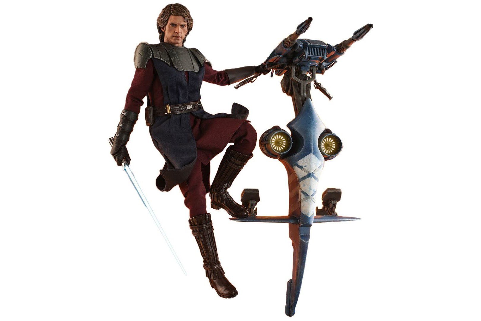 Hot Toys Set Anakin Skywalker E STAP 1:6 | Star Wars The Clone Wars | Figura Collezione Con LED E Accessori