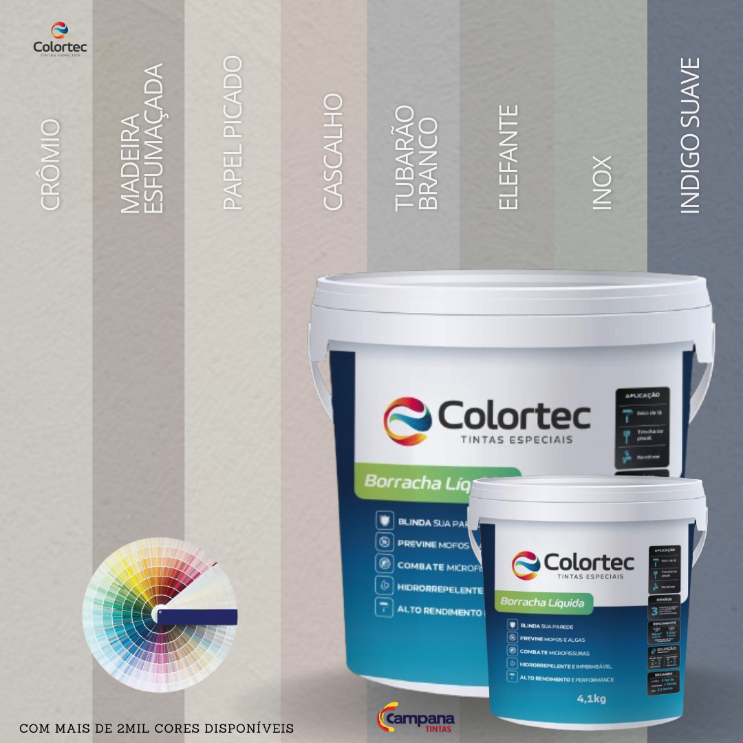 TINTA BORRACHA LIQUIDA 18L - COR TUBARÃO BRANCO - Campana Tintas