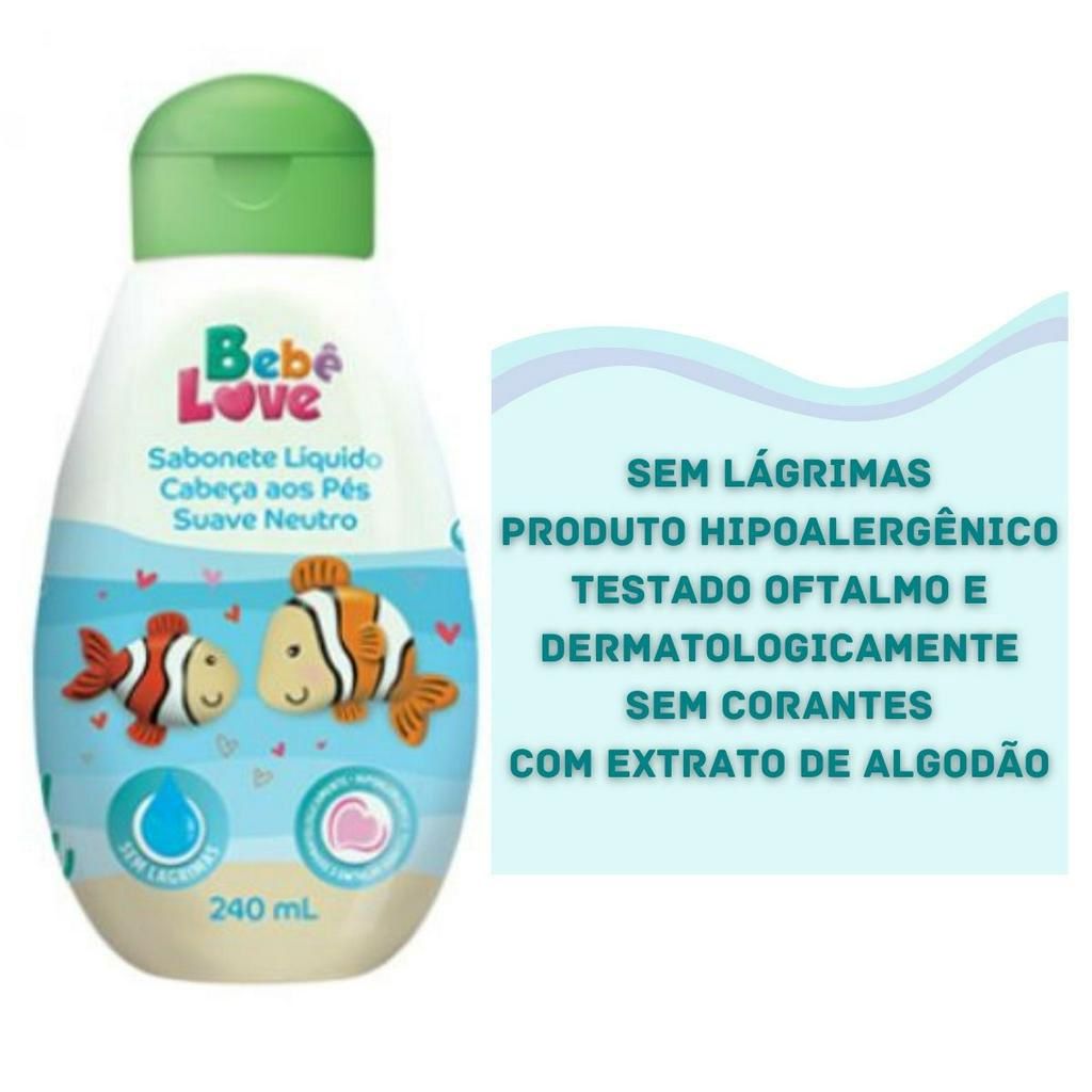 Sabonete Liquido Bebe Love Suave Neutro 240ml - FarmaViver - Farmácia ...