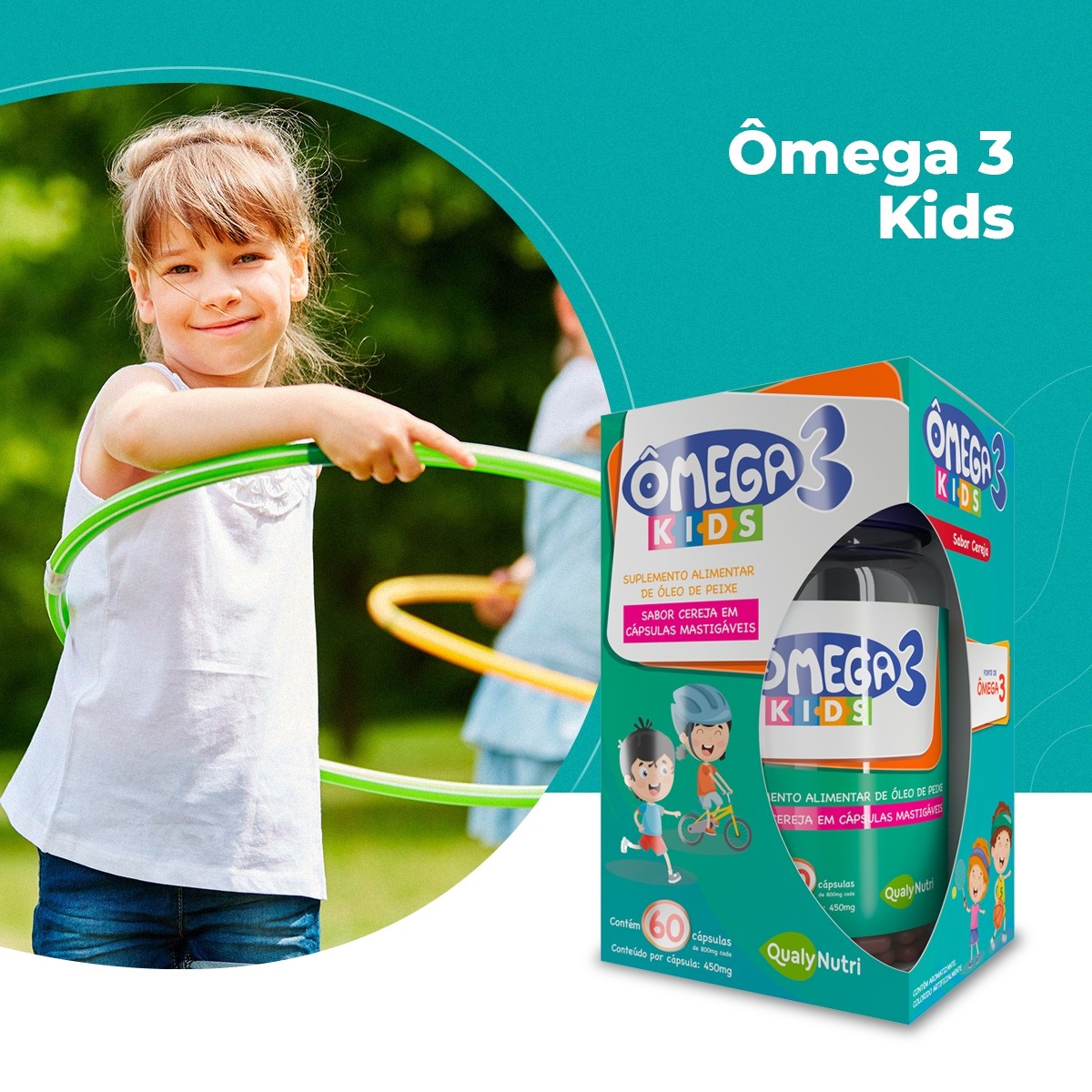QUALYNUTRI OMEGA 3 KIDS 450MG 60CPR MASTIGAVEIS CEREJA - FarmaViver ...