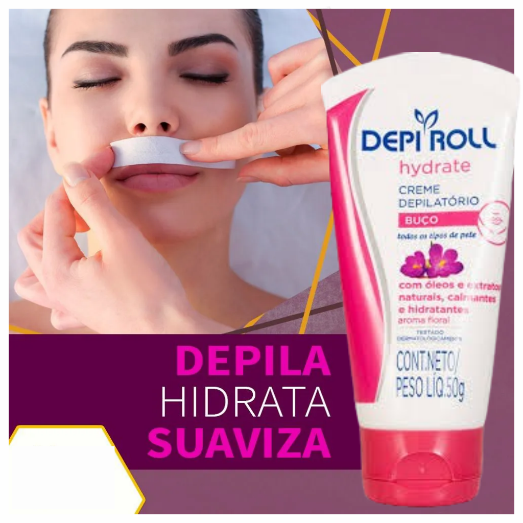 CREME DEPILATORIO DEPI ROLL PARA BUÇO HYDRATE 50G - FarmaViver ...