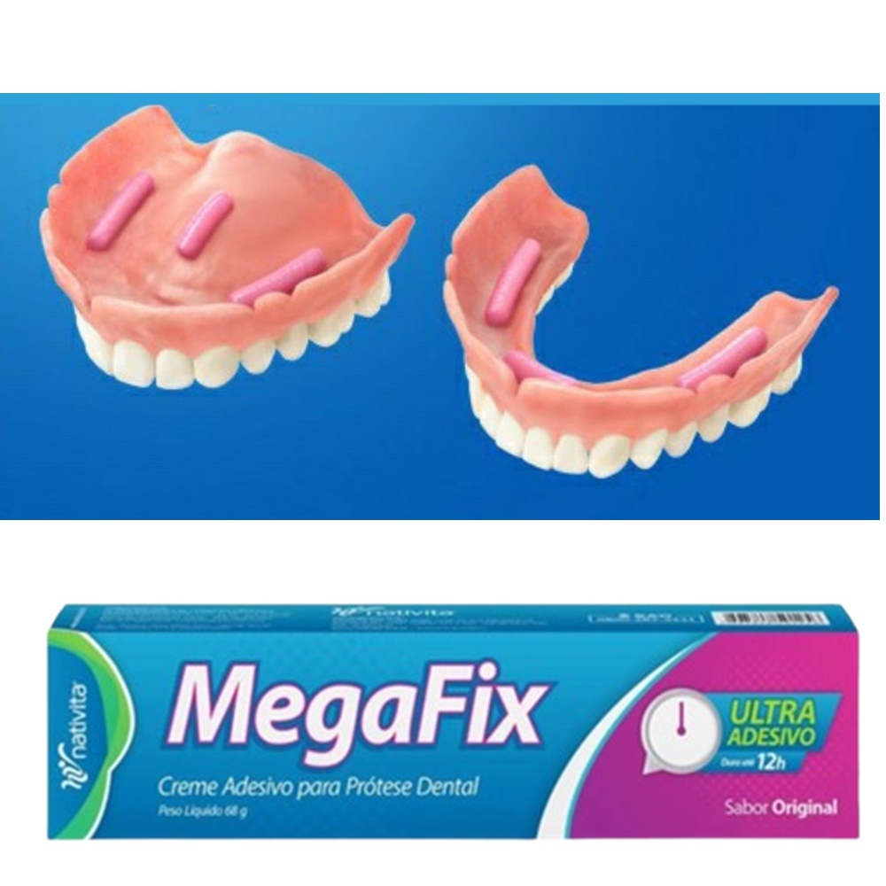 Megafix Films Megafix 68g Fixador De Dentadura Fixaçao Duradoura 12 Horas ...