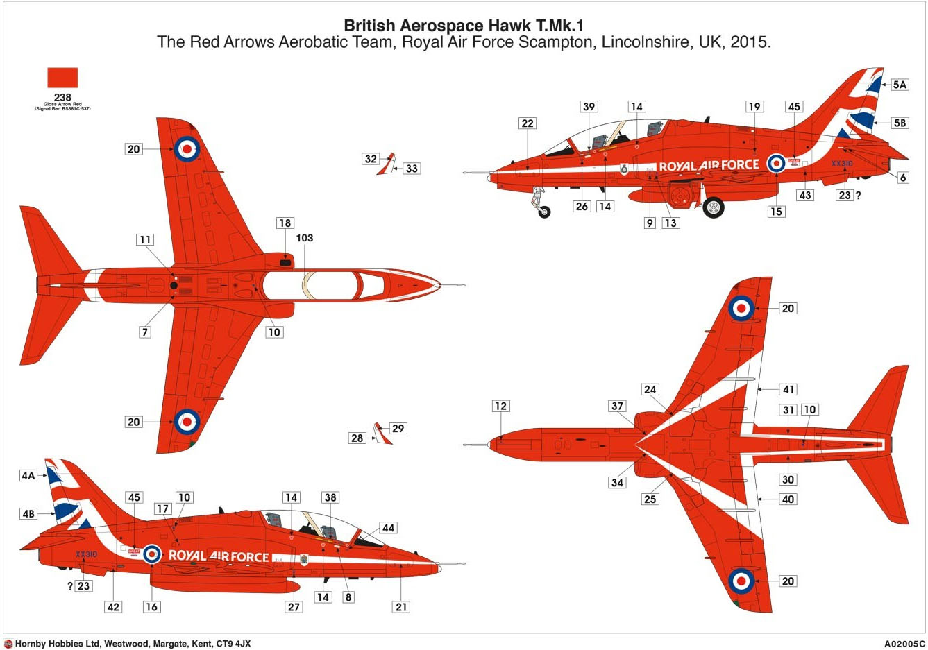 RAF Red Arrows Hawk Aircraft Canvas Print – Multiple Sizes, Free UK Delivery