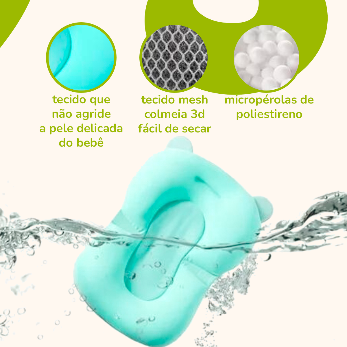 Almofada de Banho Flutuante Infantil / bebê | Proteção e Segurança ...