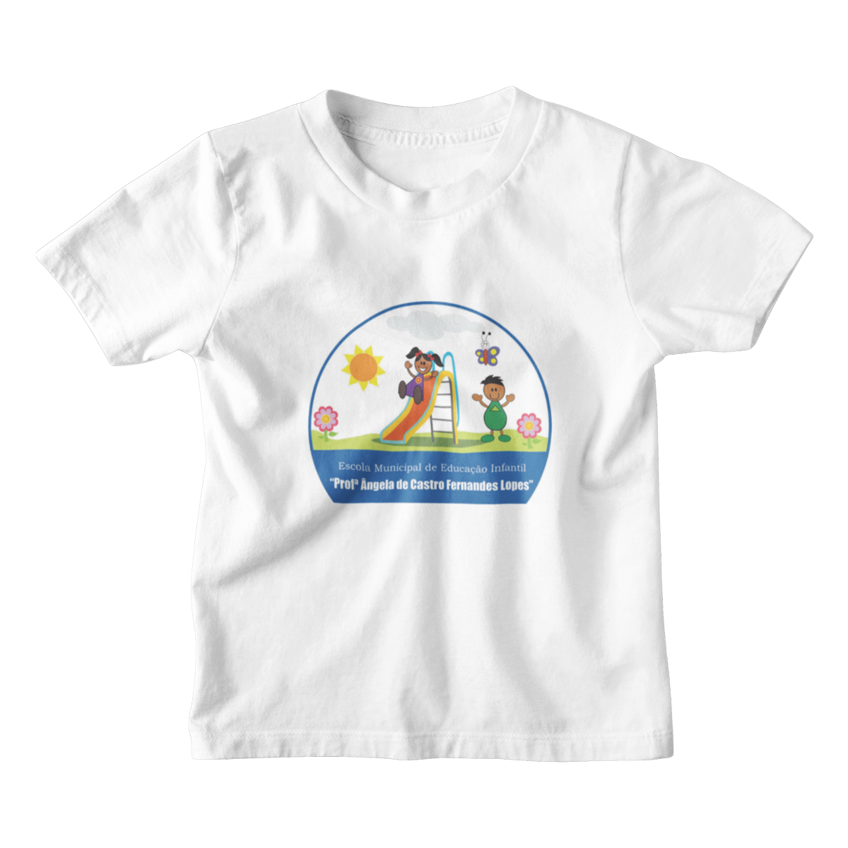 Camiseta Escolar Infantil 100% Algodão Manga Curta - EMEI Profª Ângela ...