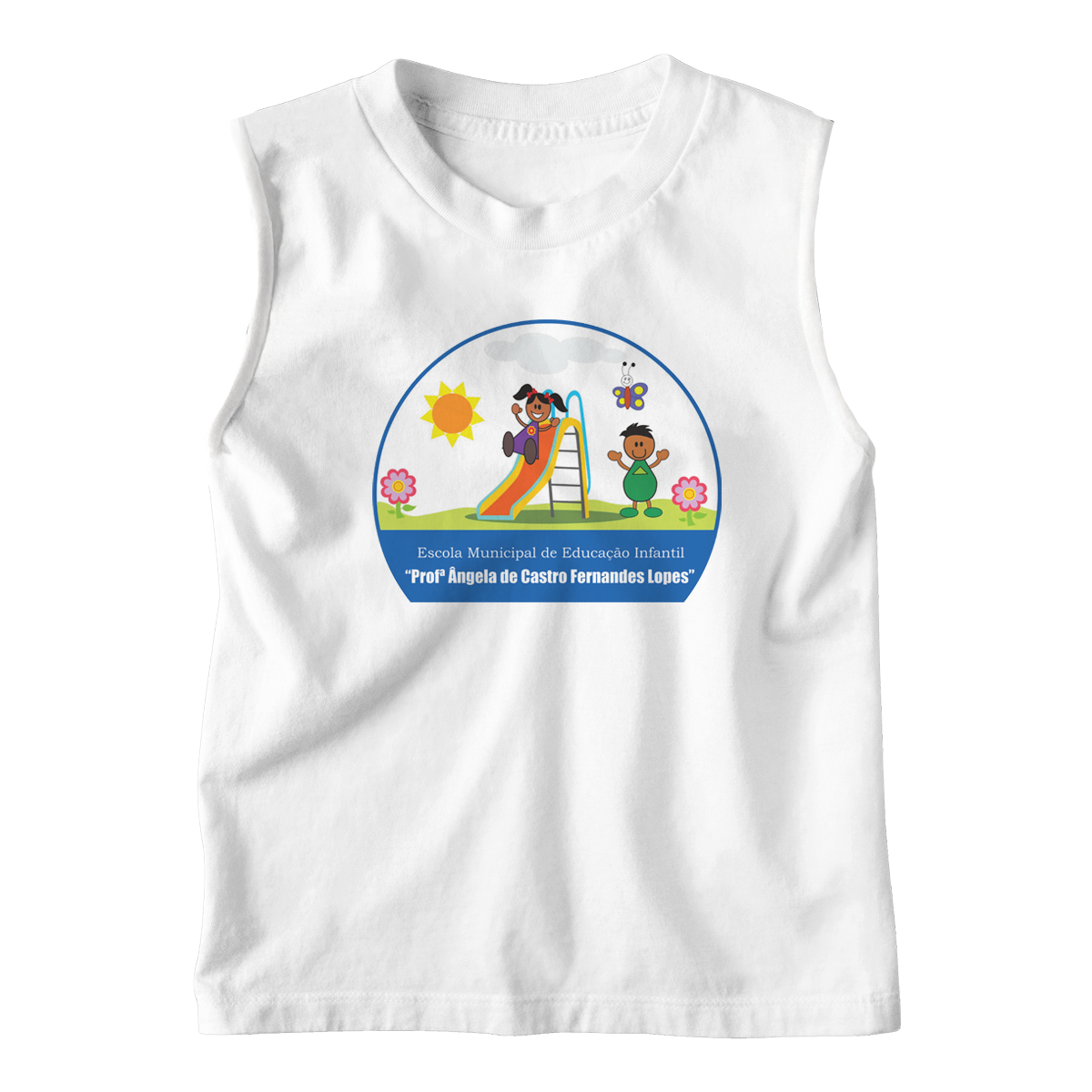 Camiseta Escolar Infantil 100% Algodão Regata - EMEI Profª Ângela de ...