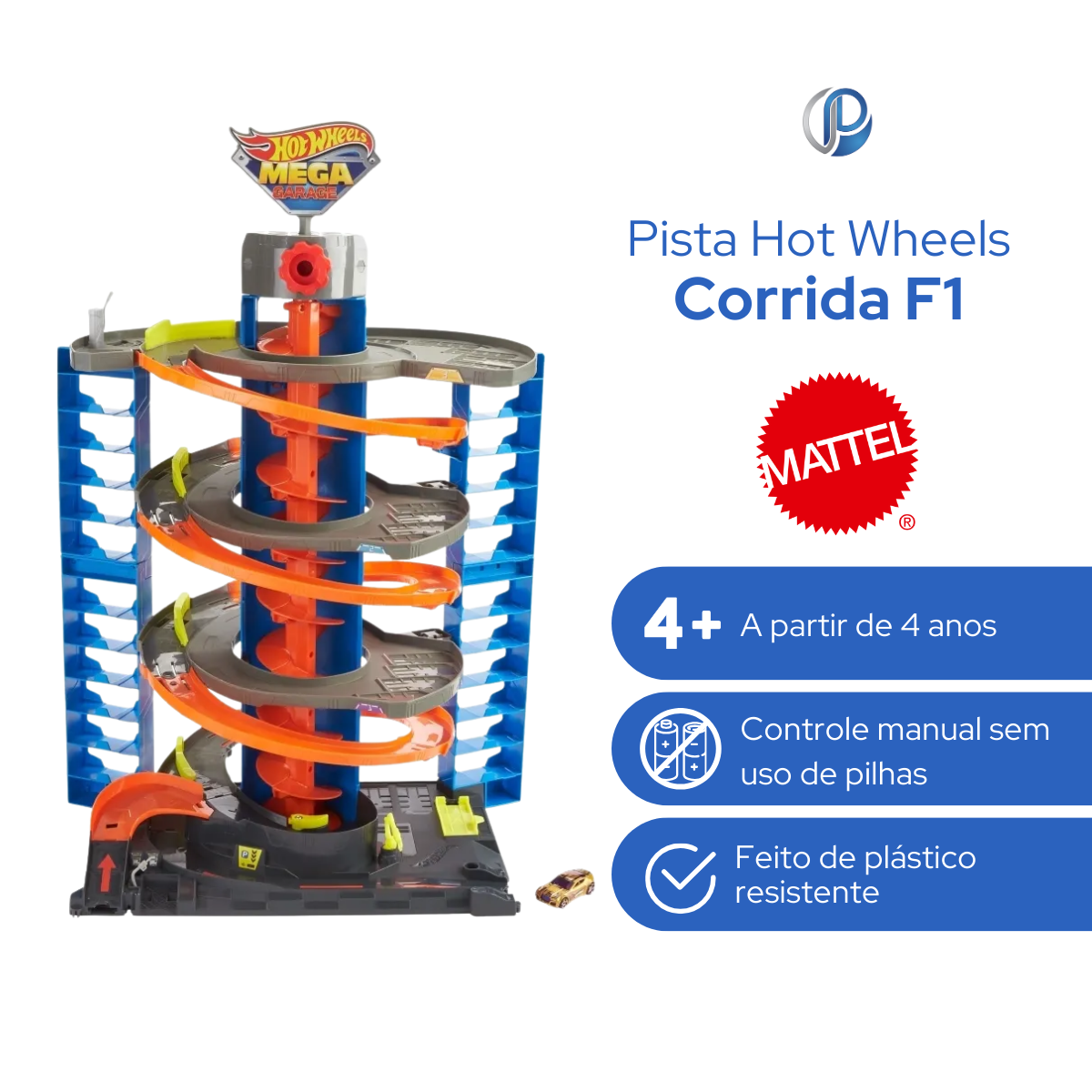 Pista Hot Wheels City Mega Garagem Espiral Mattel Prime Utilidades