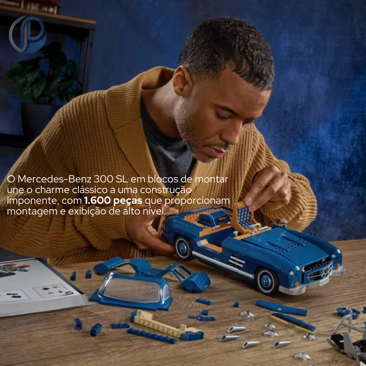Hot Wheels Brick Shop Premium Mercedes-Benz 300 1:12 Mattel
