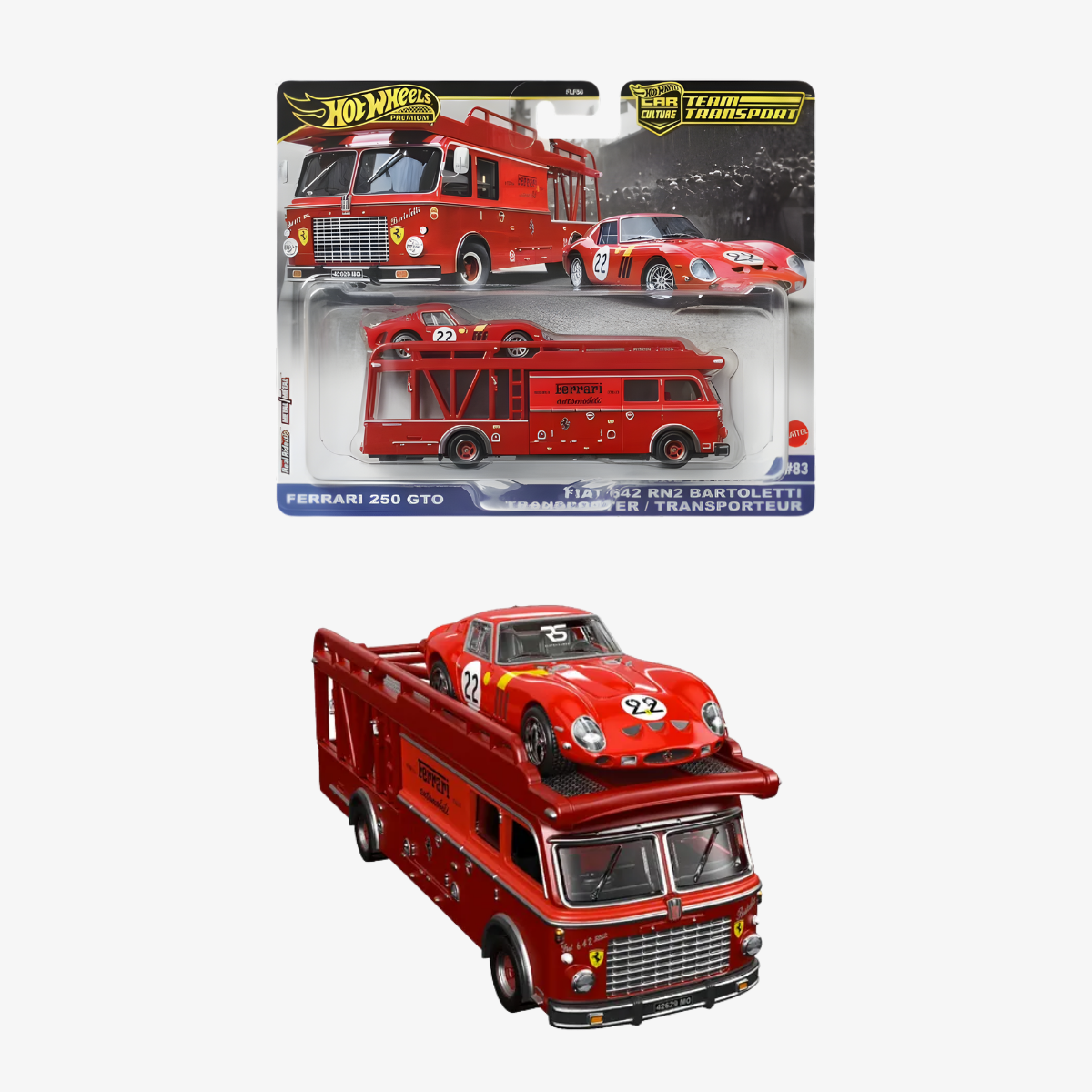 Hot Wheels Team Transport Ferrari 250 Gto Fiat 642 Mattel - Prime