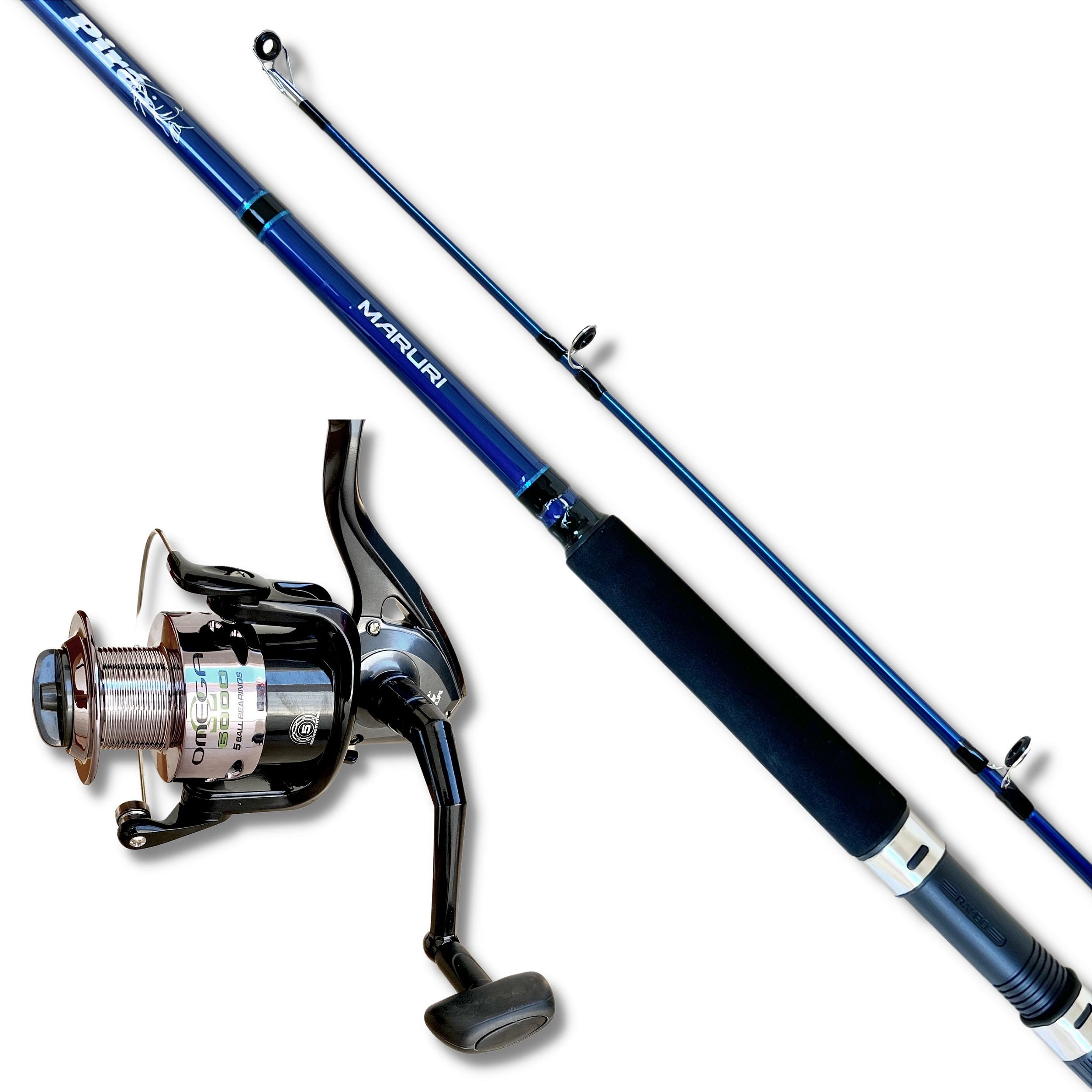 Kit Pesca Média Pesada Vara Pirá 2,40m 60lbs + Molinete Omega 6000 5r -  Solfish - Qualidade Para o Seu Esporte!