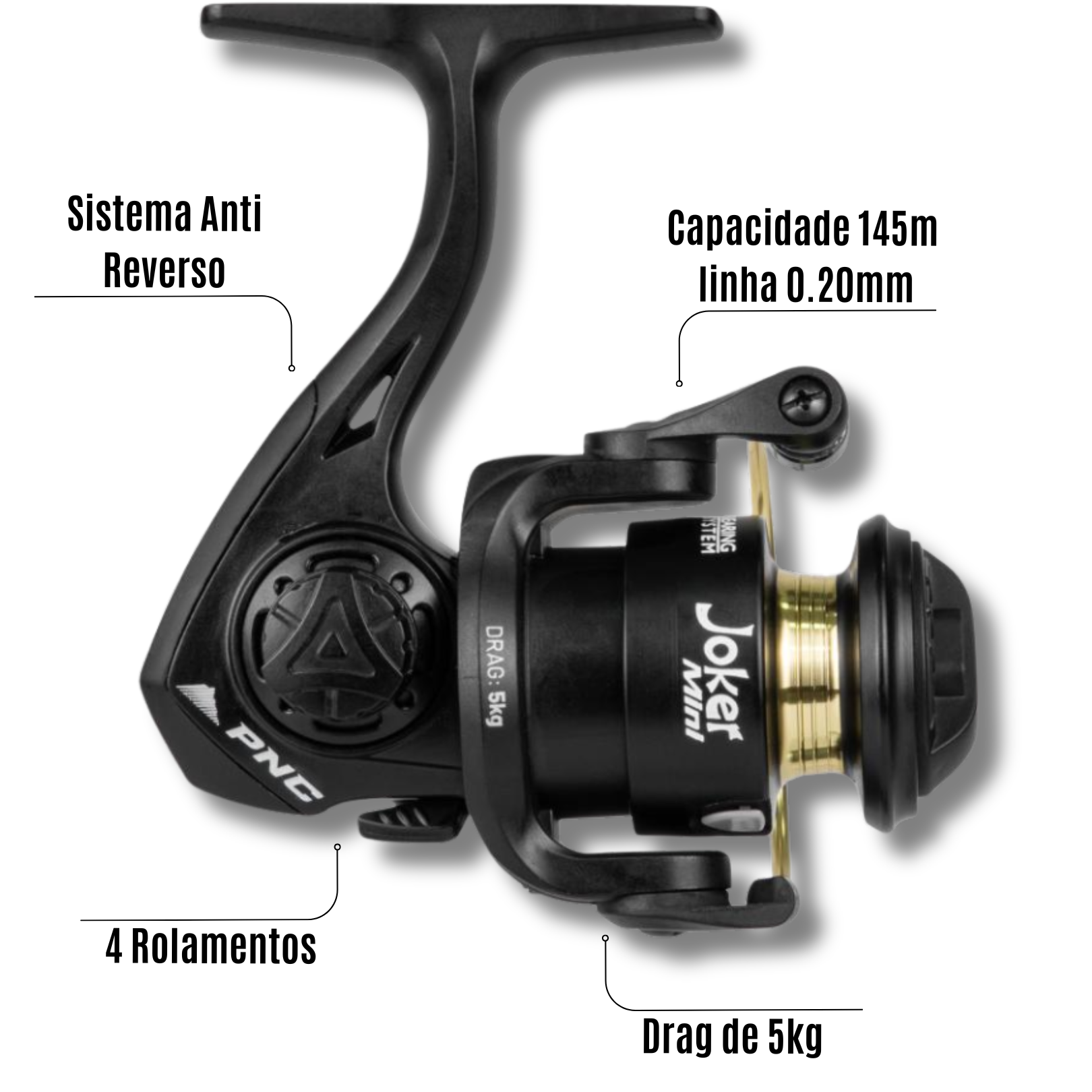 マルモラーダ FG105 サイズ40 CULATTA ROVESCIO NERO Molinete Maruri Joker Mini Preto 4 Rolamentos - Solfish