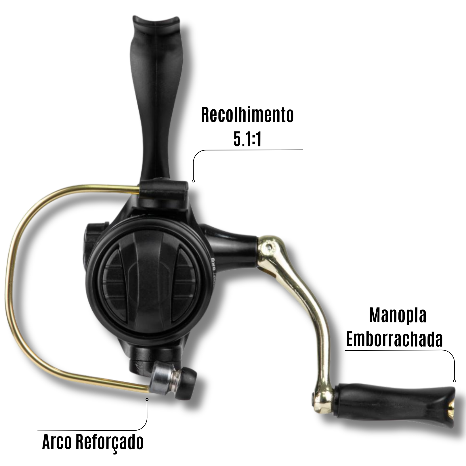 Molinete Maruri Joker Mini Preto 4 Rolamentos - Solfish