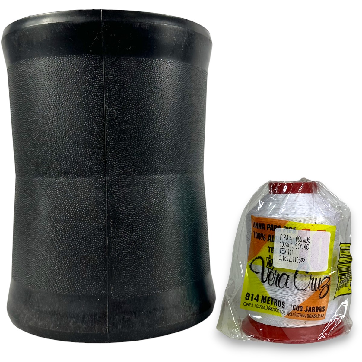 Kit Linha Vera Cruz Fio 04 1000 Jardas Porta Linha G Preto