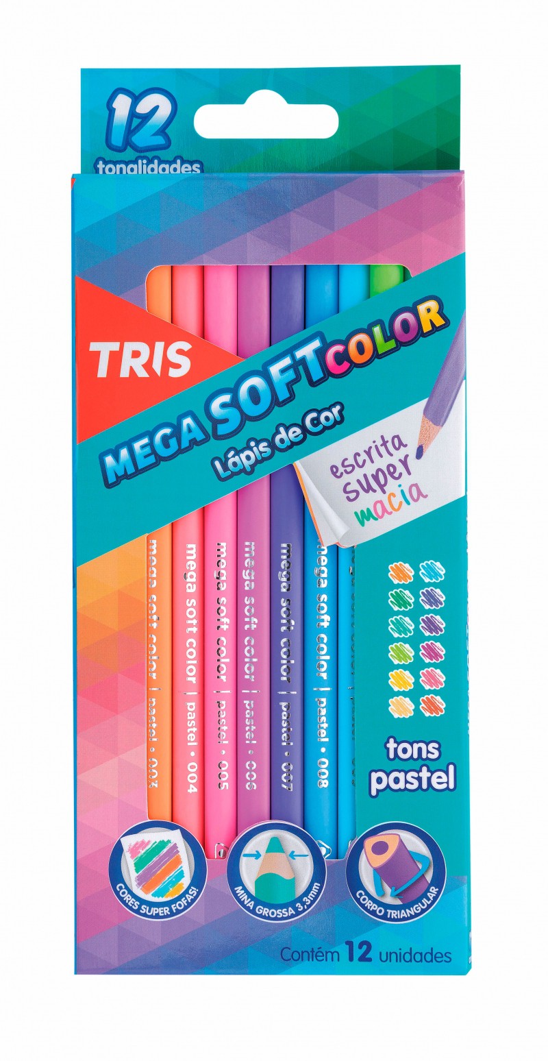 mega soft color lapis de cor-tris - Tinker store
