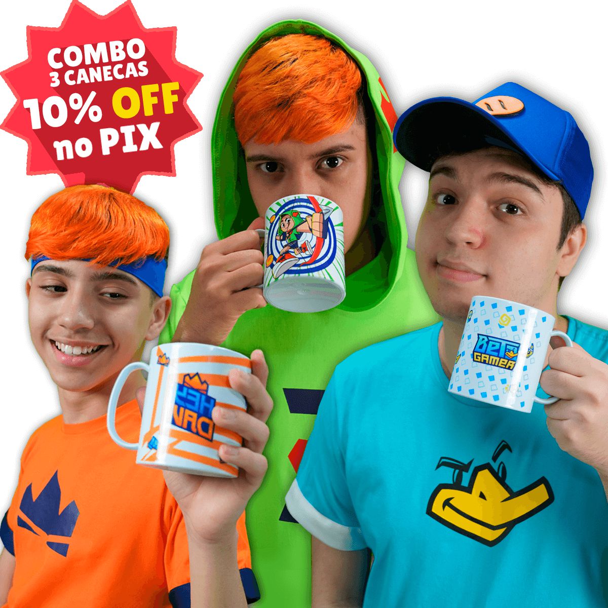 KIT 3 BONECOS FAMÍLIA ARQUEIRA ROBIN, BETO E HEYDAVI - Curta Loja -  Produtos Licenciados de Influenciadores