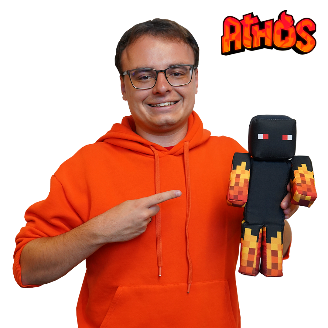 Boneco Athos r Minecraft - Curta Loja - Produtos Licenciados de  Influenciadores