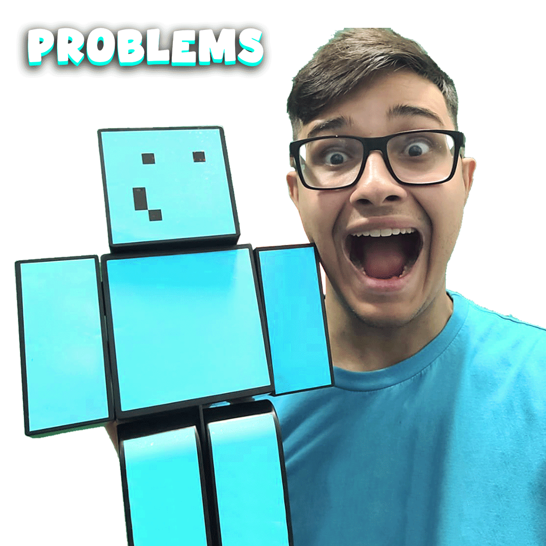 Boneco Stick Turma do Problems - Grande - 35cm- Minecraft - Algazarra