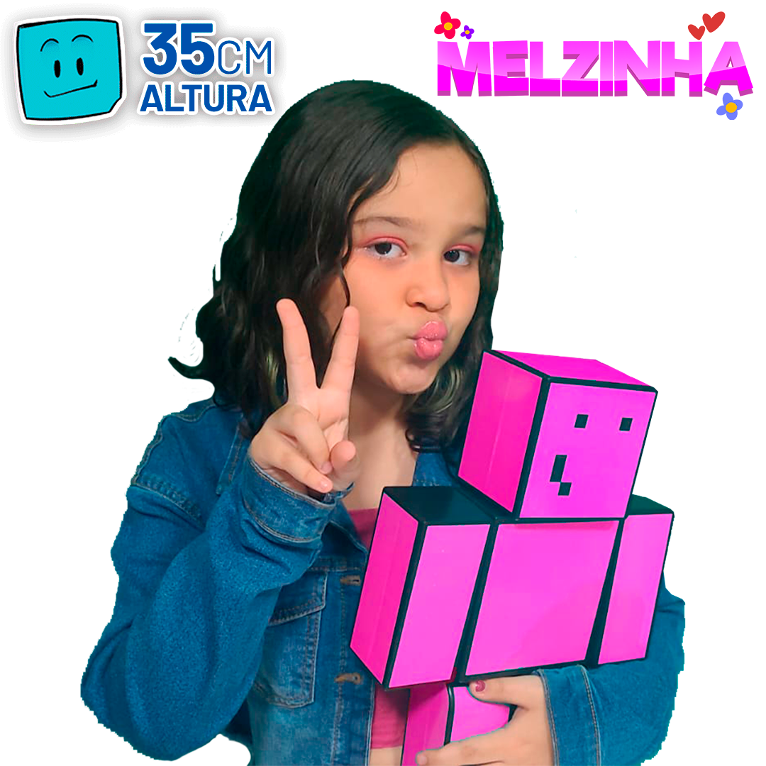 Bonecos Melzinha + Mel 35 cm Turma Do Problems Minecraft