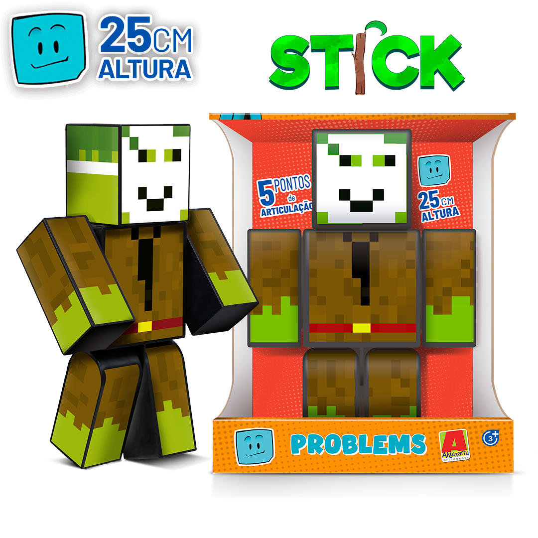 Boneco r Lopers Minecraft Articulado - Algazarra 25CM e