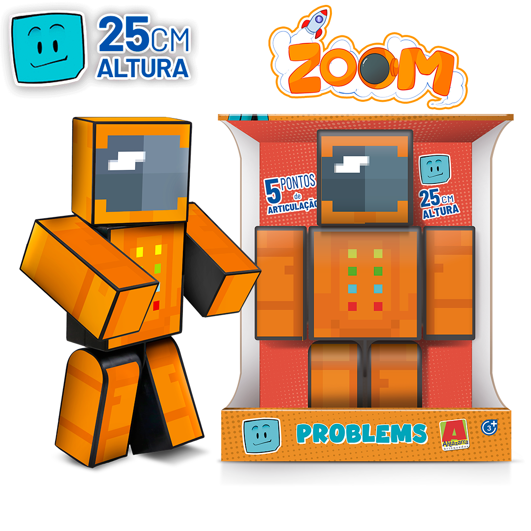 Boneco r Problems Minecraft Articulado - 25 cm Algazarra