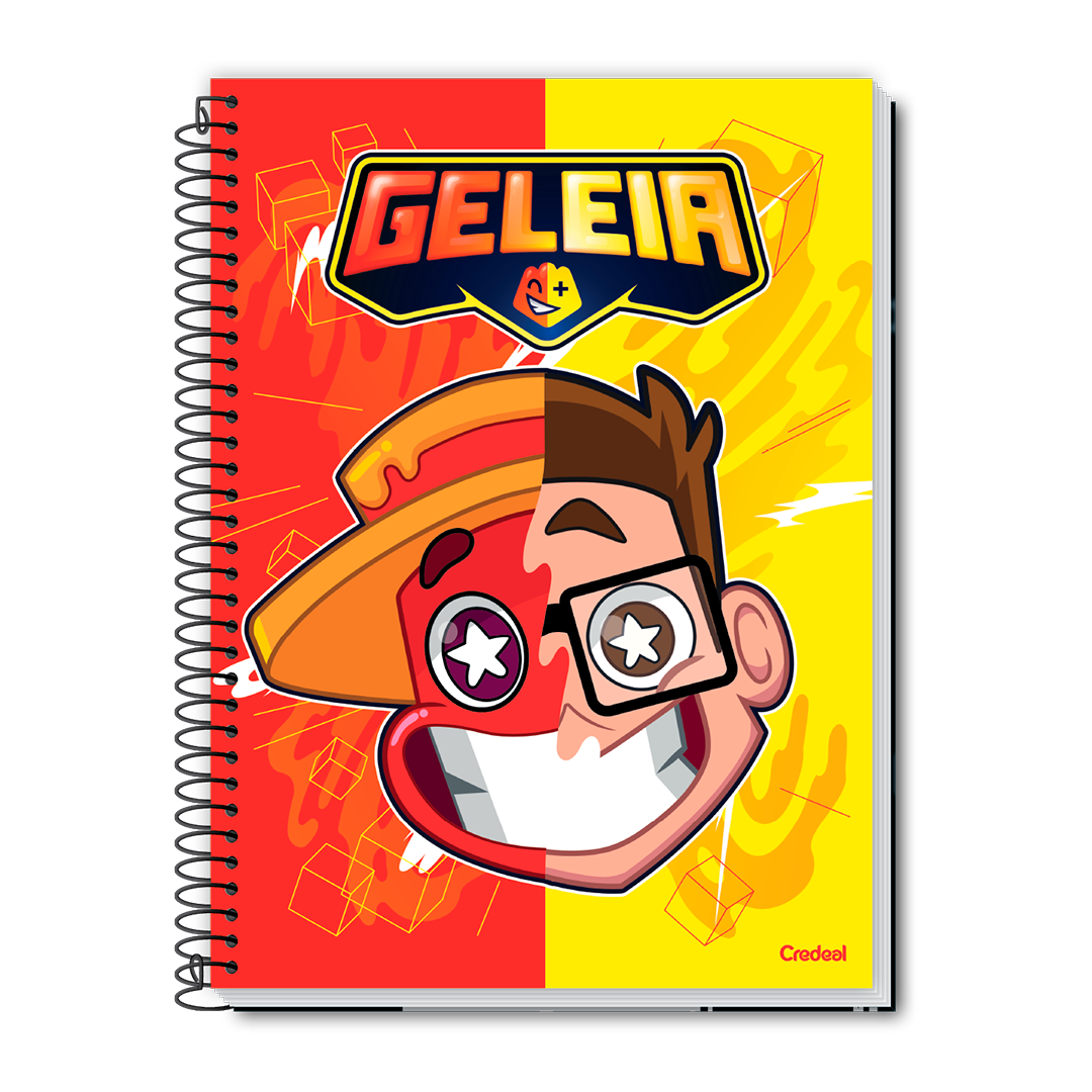 Caderno Geleia 10 Matérias - Curta Loja - Produtos Licenciados de