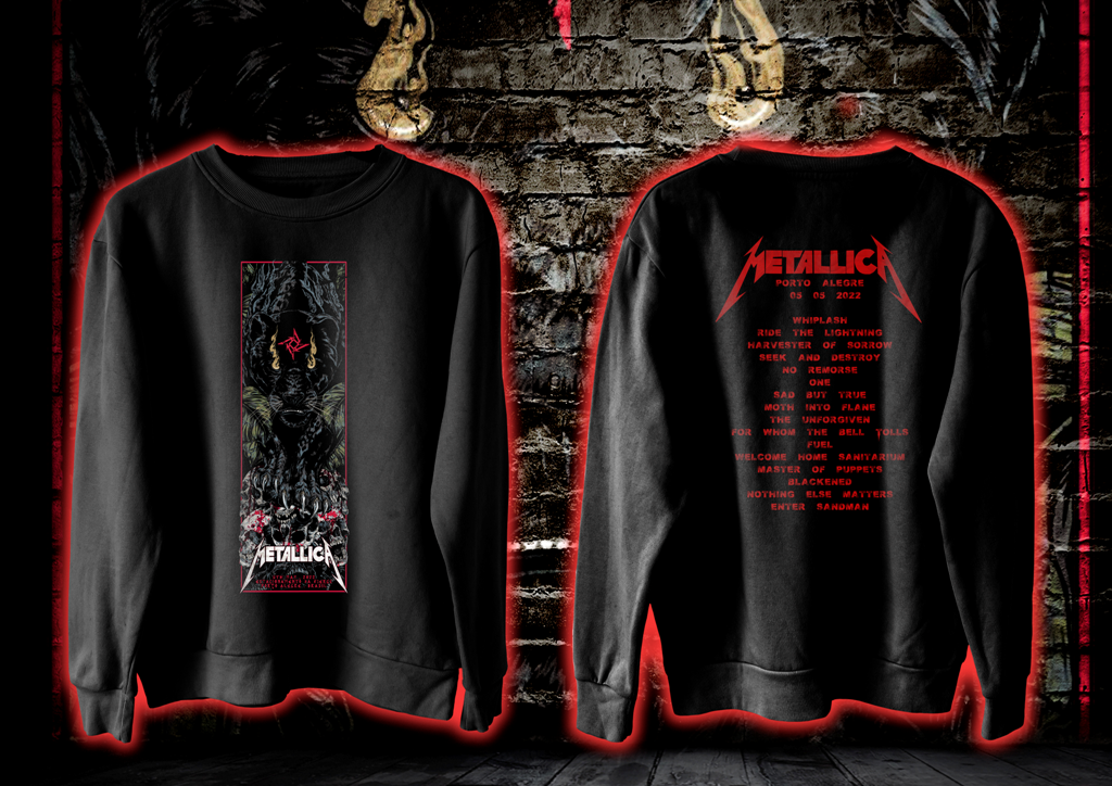 MOLETOM METALLICA - WORLDWIRED TOUR - PORTO ALEGRE - Anesthesia Wear