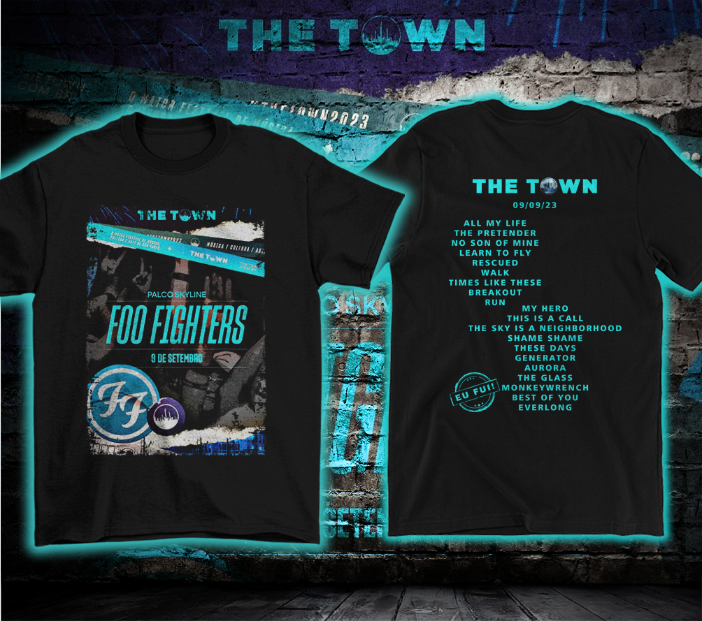 CAMISETA FOO FIGHTERS - THE TOWN - BRASIL 2023 - Anesthesia Wear