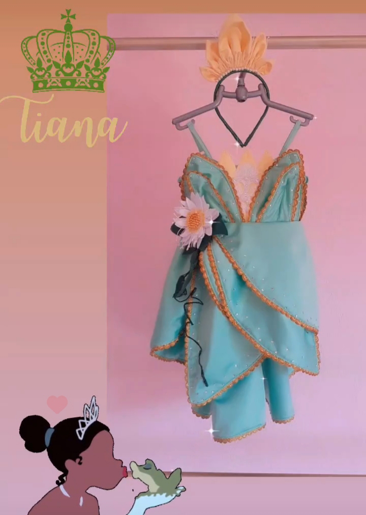 Tiana A princesa e o sapo / Modelo somente: O body vestido - Nina for baby