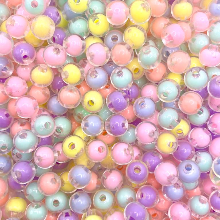 Miçangas Bola Em Resina 8mm Candy Color - Aprx 370 Peças - Comprar ...