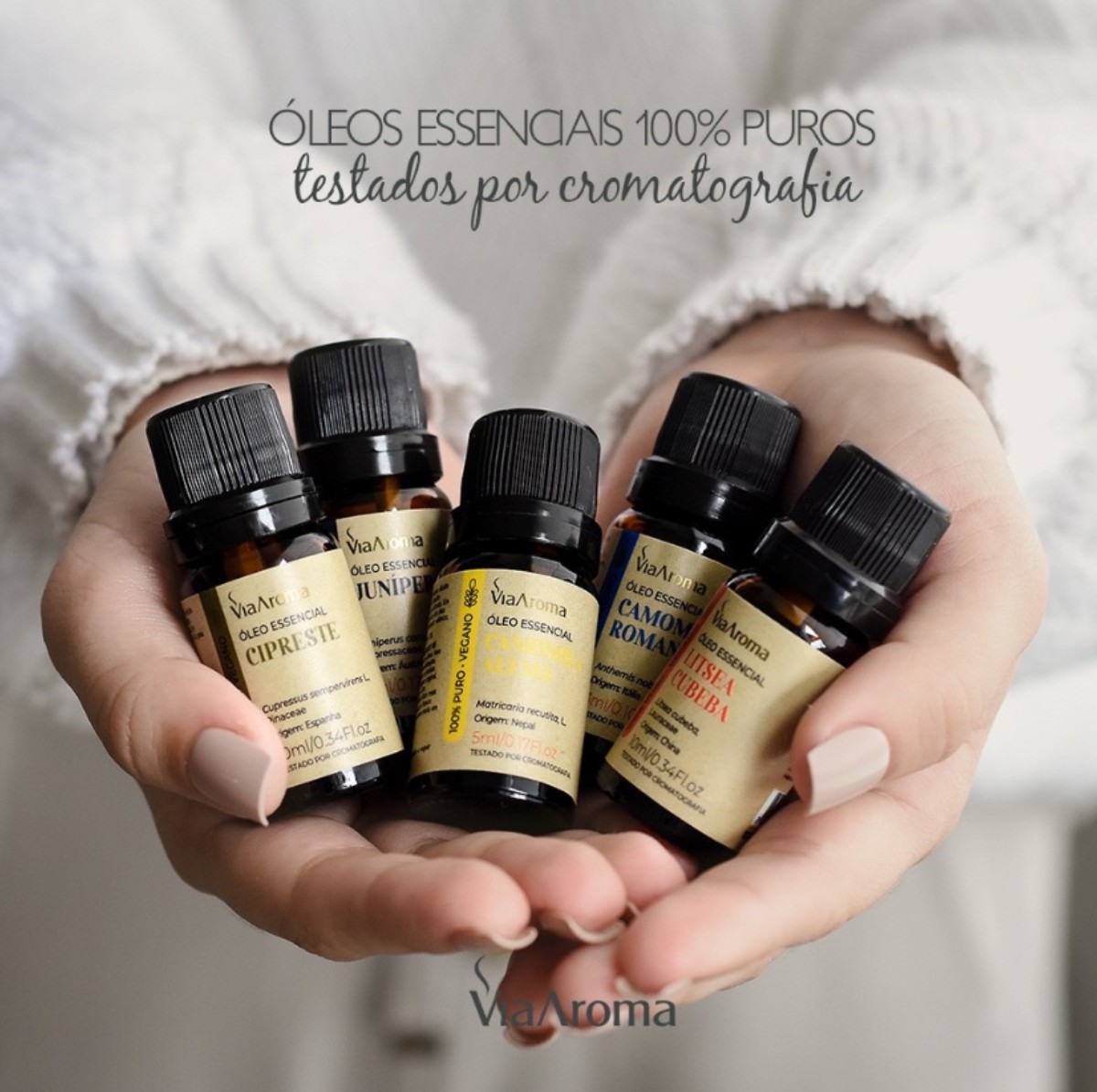 Óleos Essenciais Aromaterapia 100% Puro – Via Aroma - Cosméticos Natalia