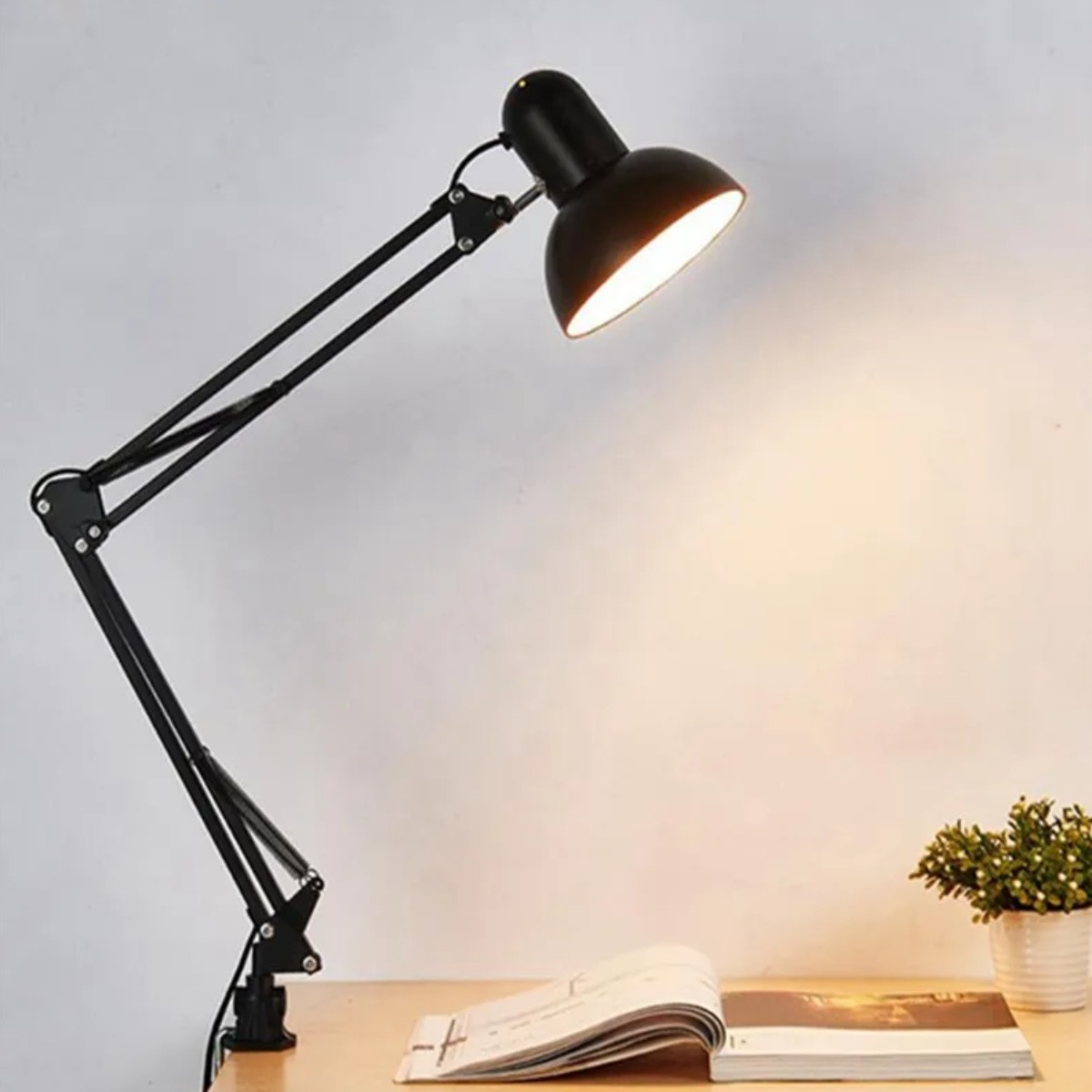 Lumin ria de mesa articul vel grande preta lamp cosm ticos natalia