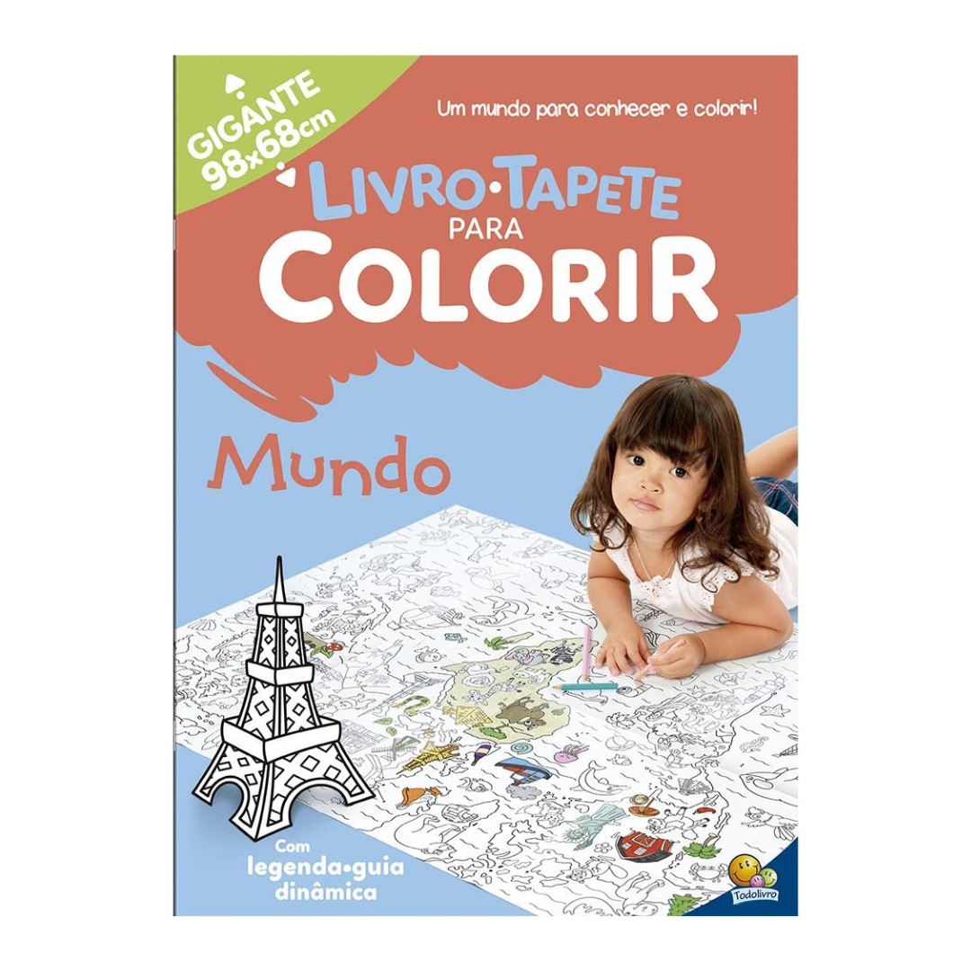 Livro Infantil Com 365 Desenhos Para Colorir Capa C/ Glitter