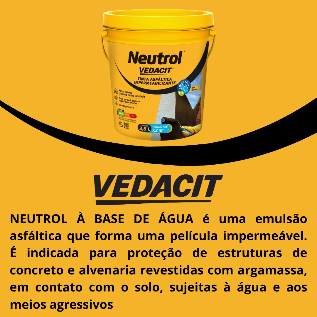 Neutrol Acqua 3,6L - Tinta Asfáltica Base Água Vedacit - CAC ...