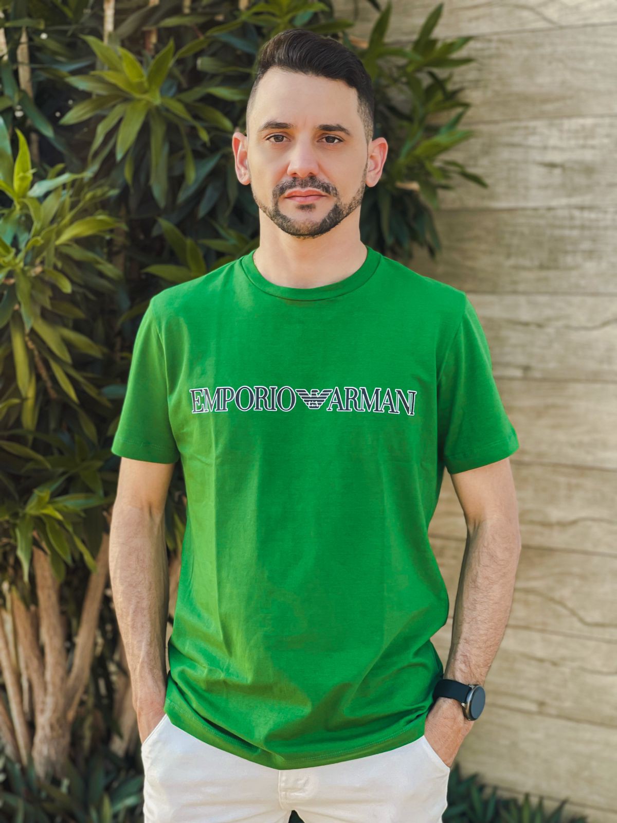 Camiseta Empório Armani Masculina Verde Seleção - HERRERA BRAND