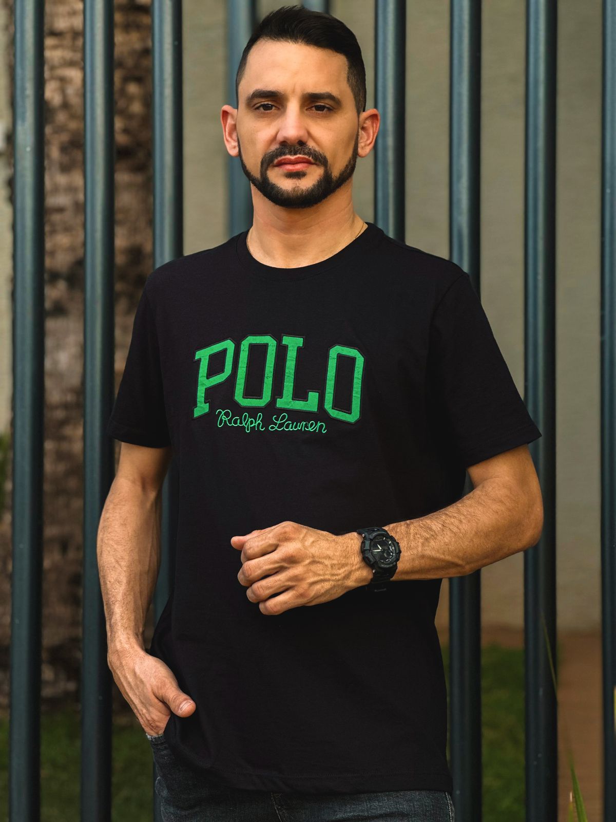 Camisa Polo Polo Ralph Lauren Slim Preta - Compre Agora