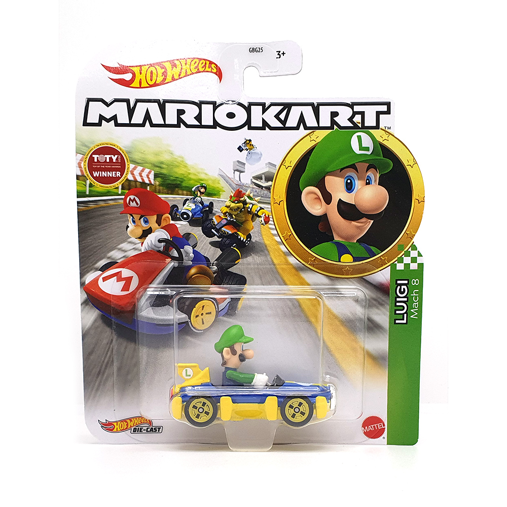 Hot Wheels Luigi Mach 8 Mario Kart Mini Hunts 4864