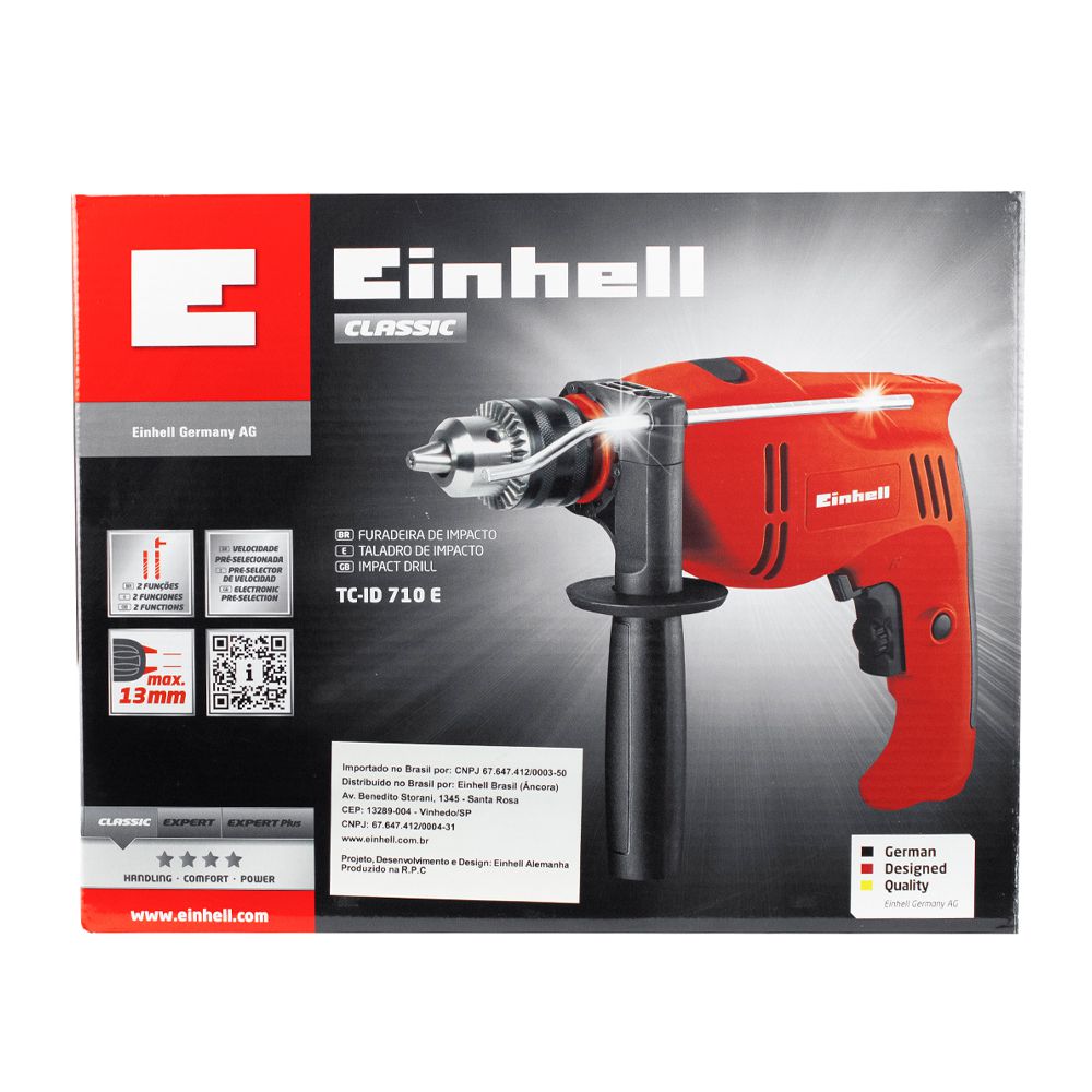 Furadeira de Impacto 1/2'' 13mm 710W Einhell TC-ID 710 E - Arcazul Ferramentas: Ferramentas
