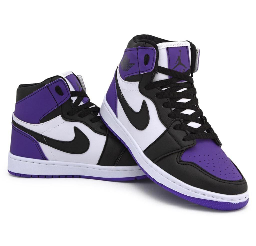 Jordan Botinha Branco Roxo Miranda Shoes
