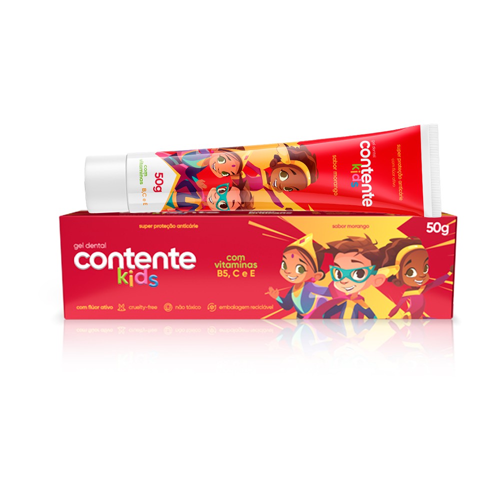Gel Dental Contente Morango - TERRABELA BOX produtos de higiene pessoal com  qualidade igual ou superior aos que você já utiliza.
