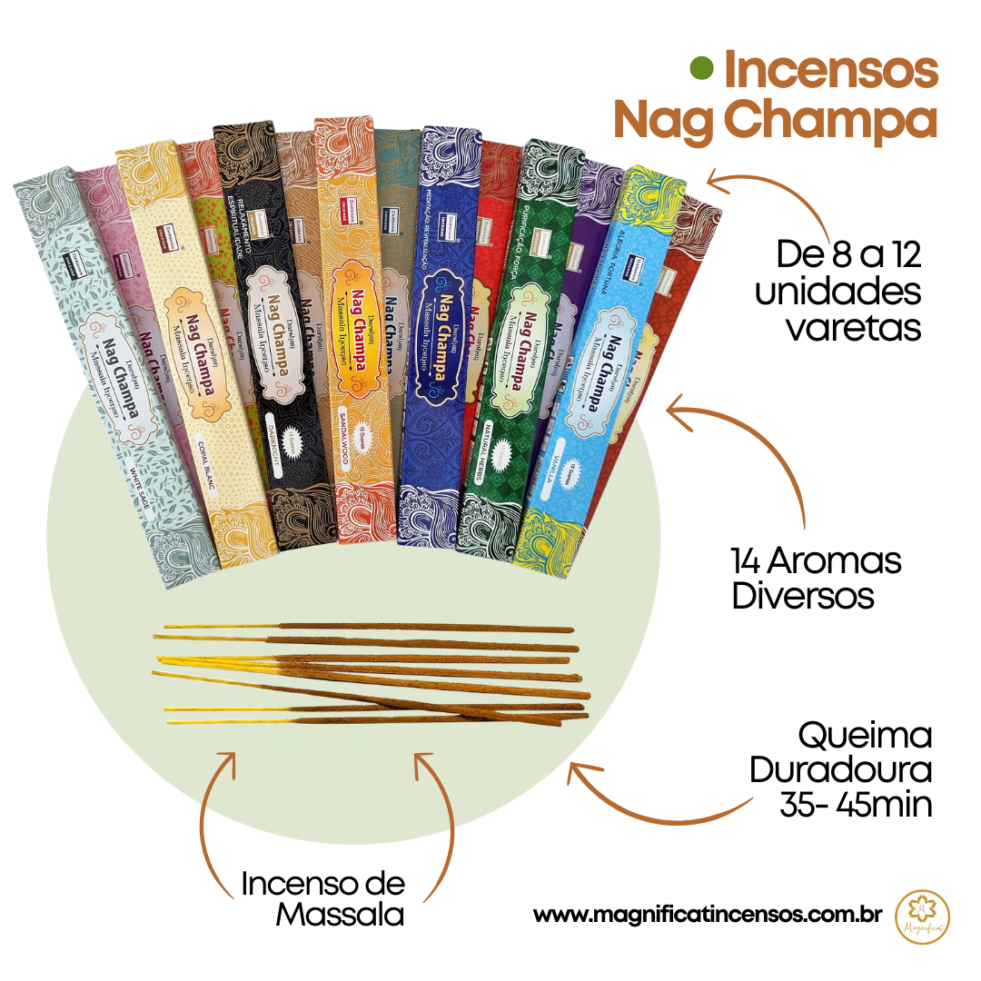Incenso nag champa linha completa - MAGNIFICAT INCENSOS