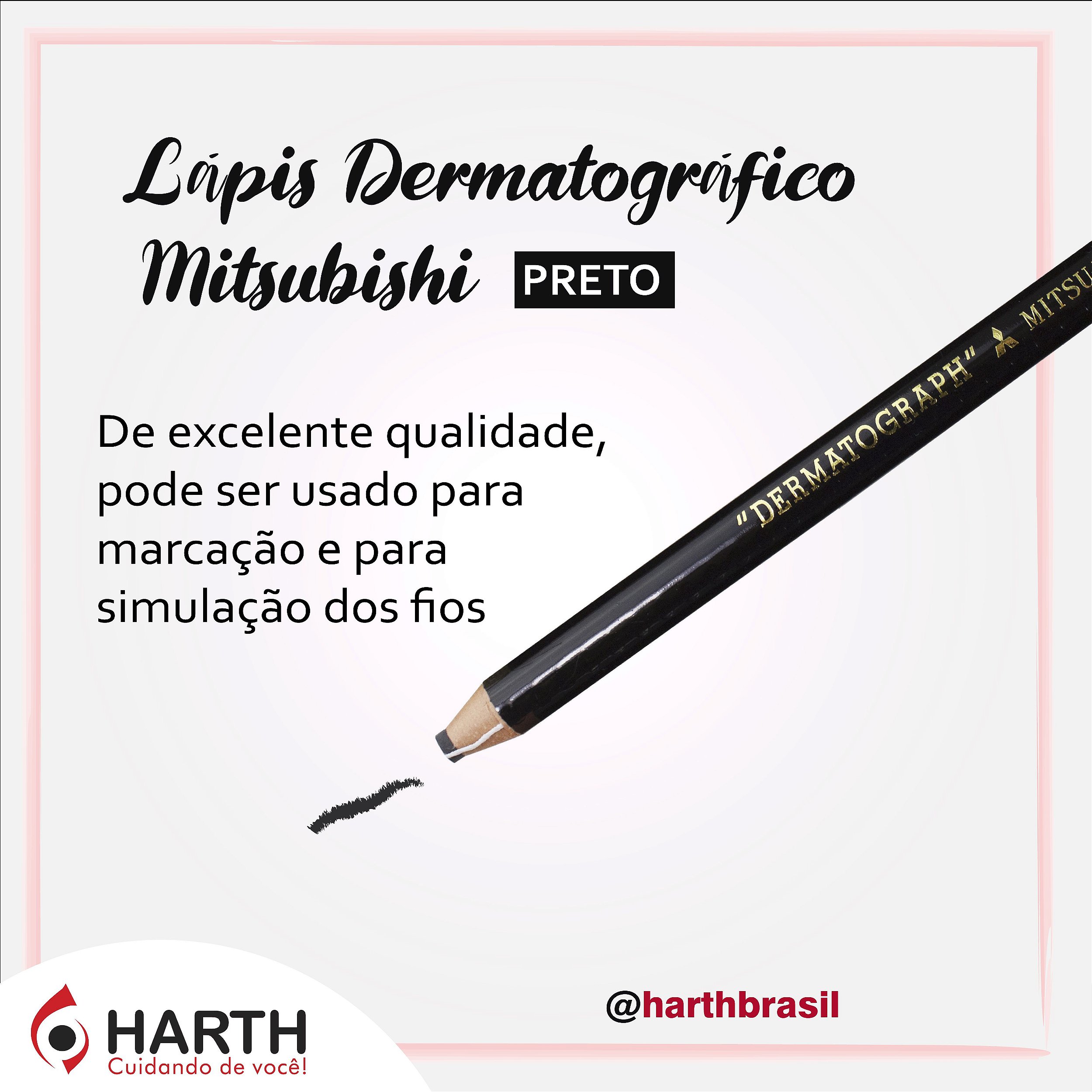 Lápis Dermatográfico Preto Mitsubishi - Harth Brasil - Danielson Neves