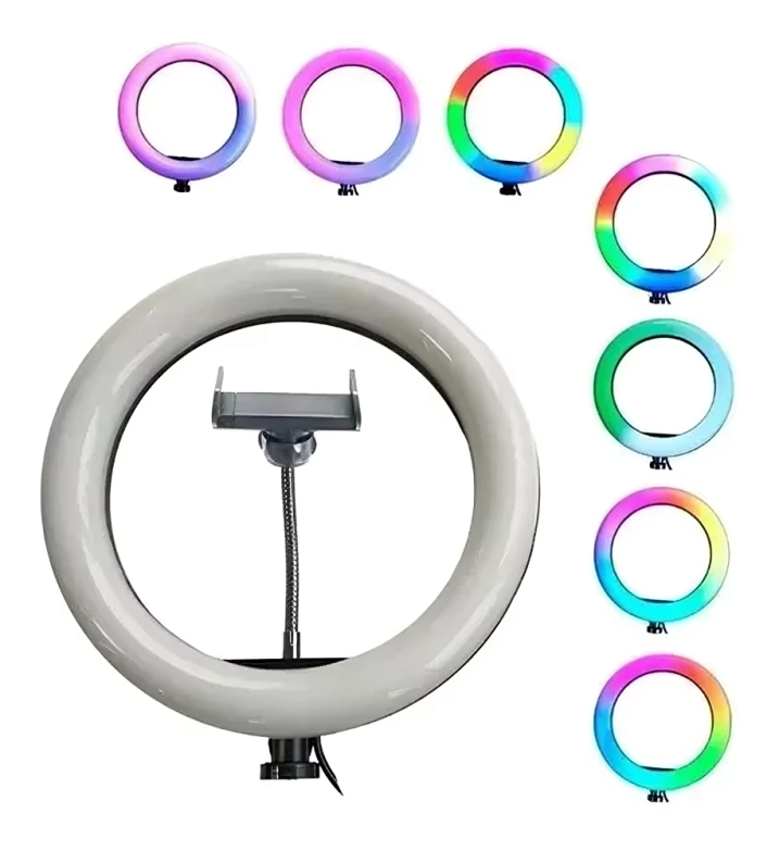 Ring Light Iluminador Rgb 20cm 8 Polegadas Tripe - Oba Cílios