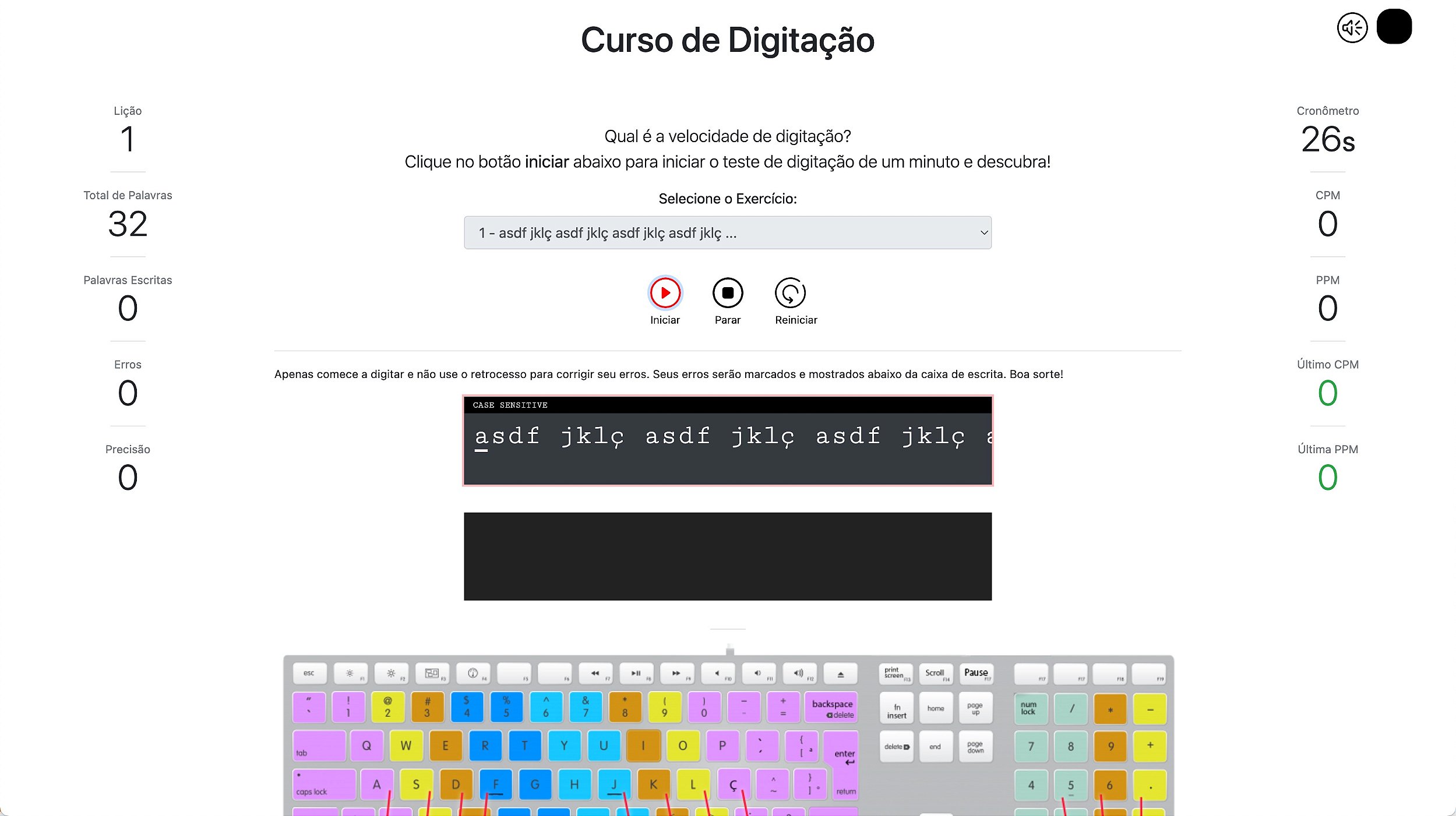 ASDF CURSO DE DIGITAÇÃO, EXCEL E MATEMÁTICA ON-LINE GRÁTIS