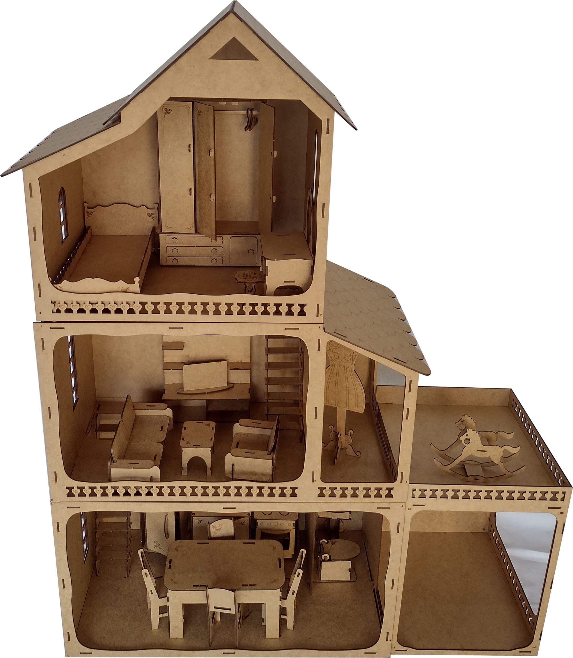 Casa Barbie Mdf Grande 1m