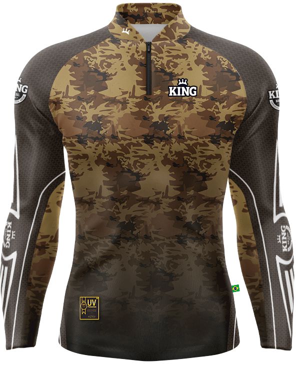 CAMISETA DE PESCA KING BRASIL COM PROTEÇÃO UV 50+ (KFF106) - King