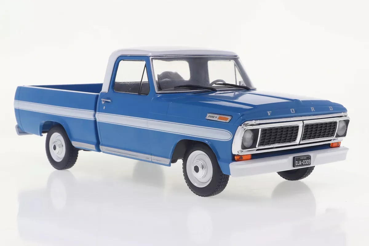 Modellino Auto Ford F100 Del 1972 In Scala 1/24 - Ixo Per Editions Salvat - Veicolo In Metallo Su Base - M004 OPO 10