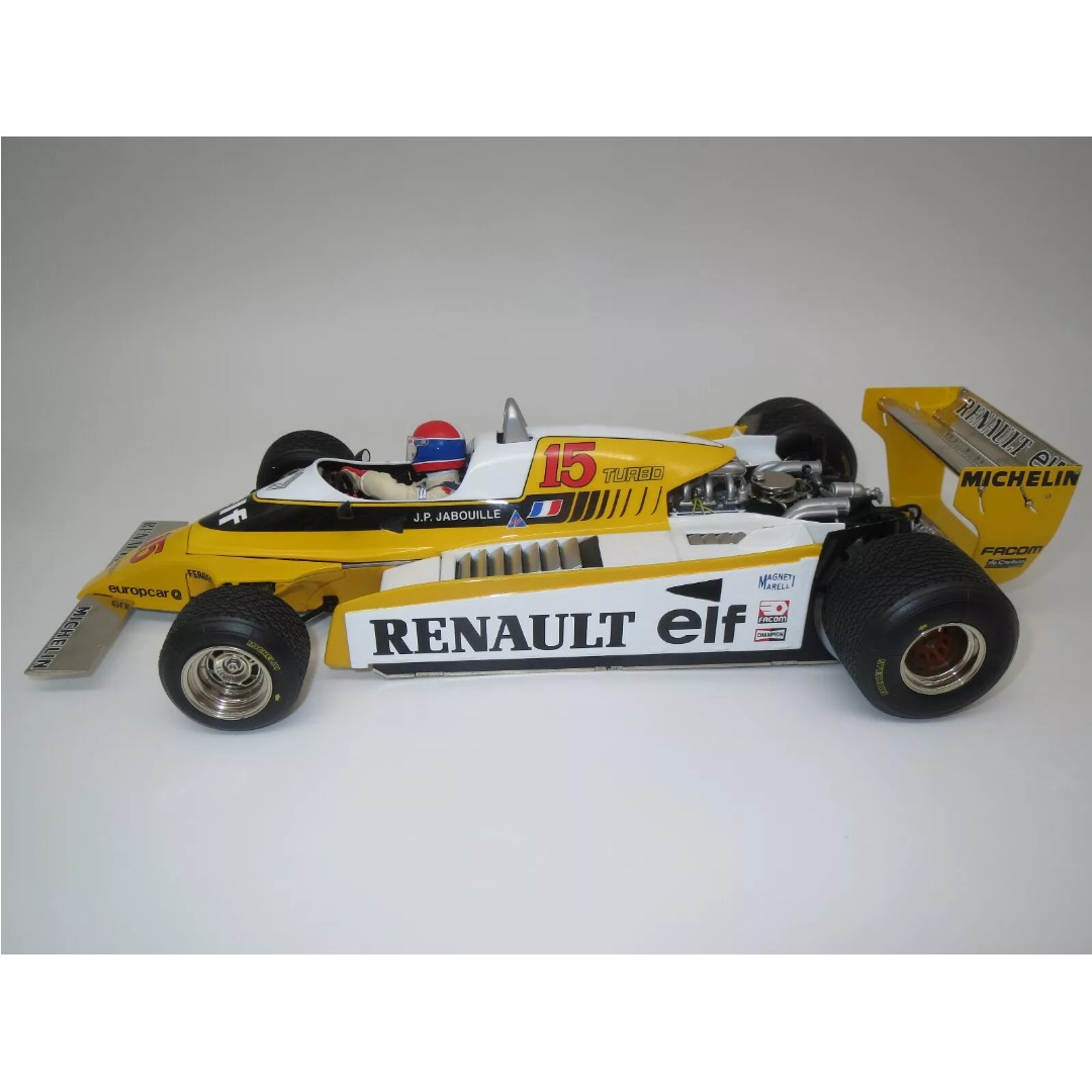 Miniatura Formula 1 Renault RE-20 turbo 1980 - 1/18 - AutoMOTIVO Store