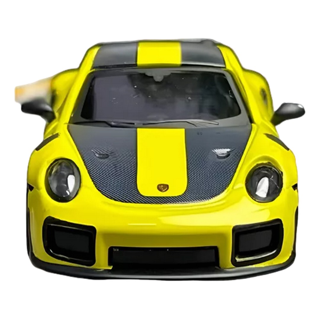 Miniatura Carro Porsche 911 Gt2 Rs Amarelo - 1/64 - AutoMOTIVO Store