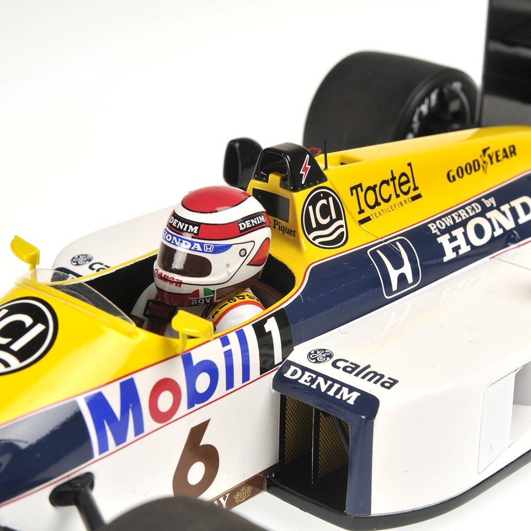 Miniatura Williams Honda FW11B – Nelson Piquet – World Miniatura Williams Honda FW11B – Nelson Piquet – World