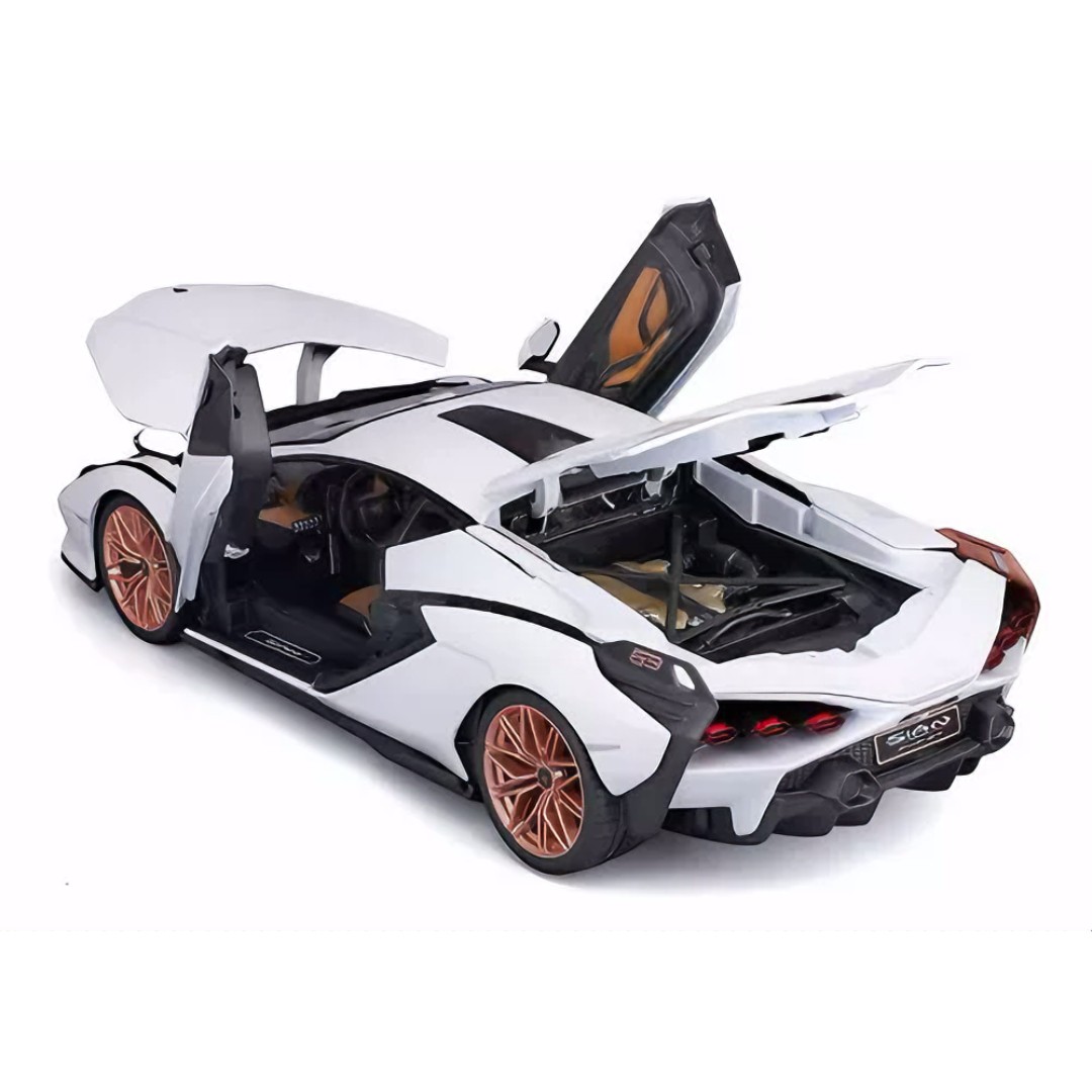 Miniatura Carro Lamborghini Sian Fkp 37 1/18 branco - AutoMOTIVO Store